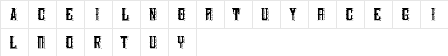 National Currency Regular  glyph index
