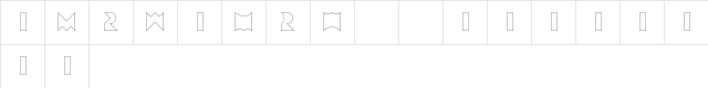 Amneziak Lined Thin  glyph index