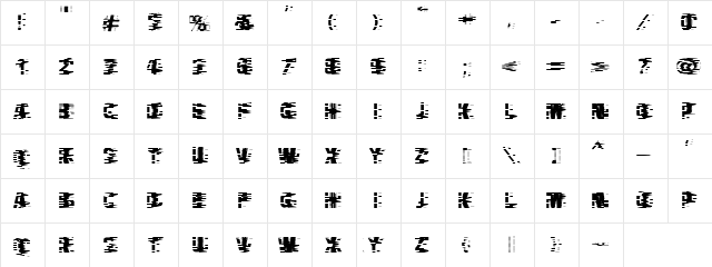 VTCBadHangover Regular  glyph index