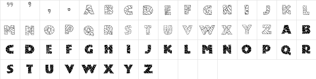 Mummified Regular  glyph index