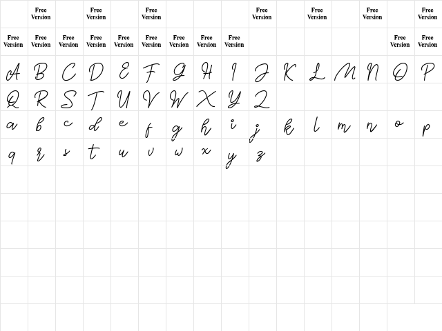 Mayasari Personal Use Only Regular  glyph index