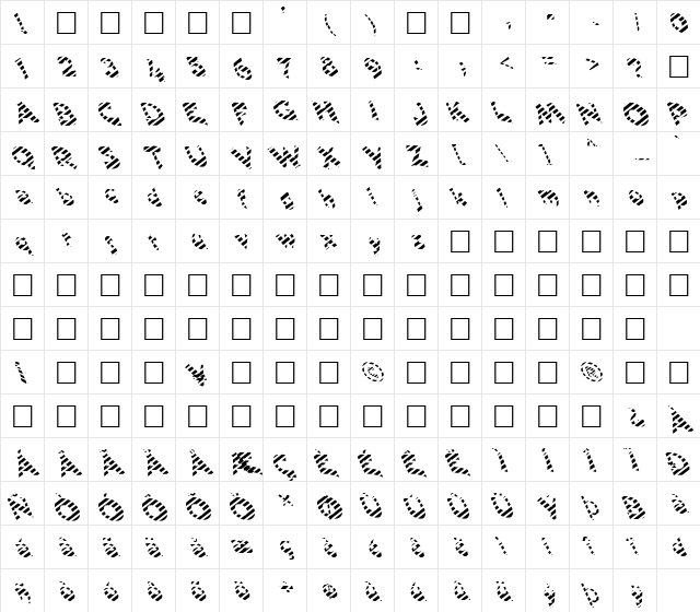 FZ JAZZY 11 STRIPED LEFTY Normal  glyph index