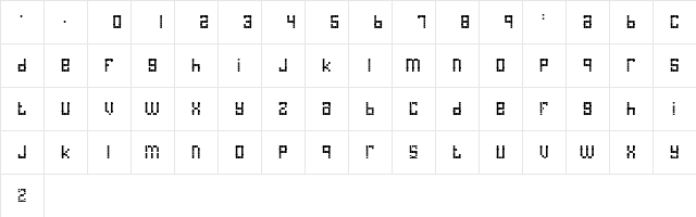 8-bit 8-bit  glyph index
