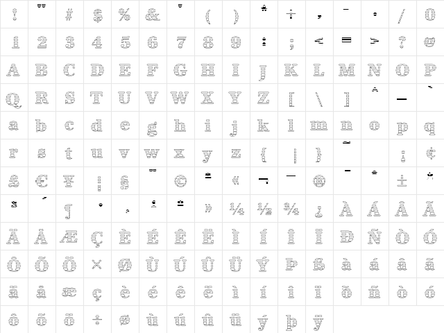 IrisBeckerGrado-ExBold Normal  glyph index