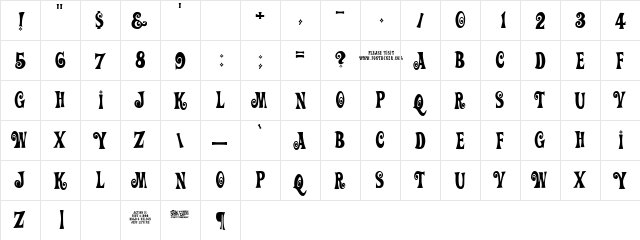 Action Is JL Regular  glyph index