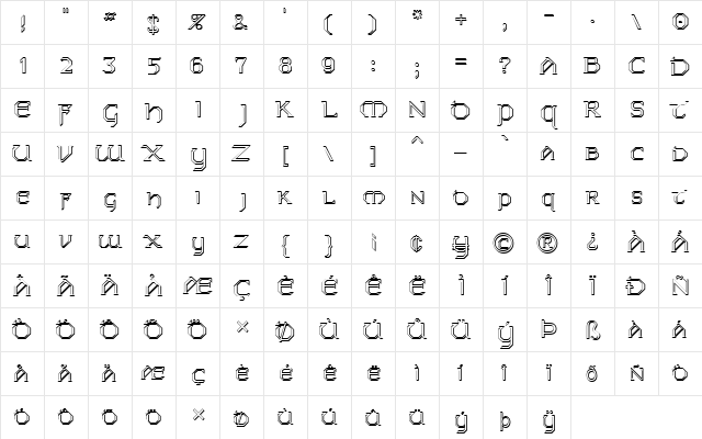FZ JAZZY 31 3D Normal  glyph index