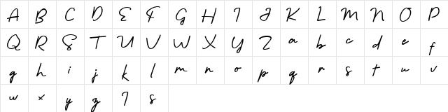 Morning Gold Free Regular  glyph index