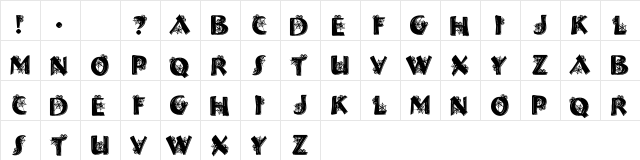 Halloween Spider Regular  glyph index