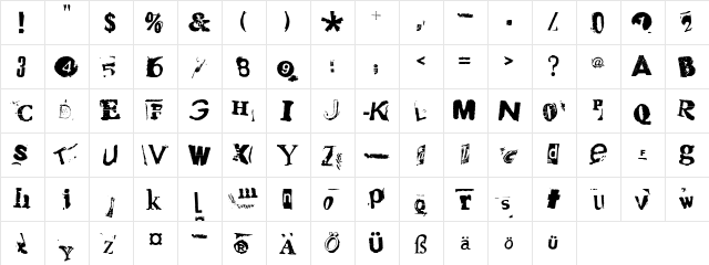 HotPlate LT Std 4 Regular  glyph index