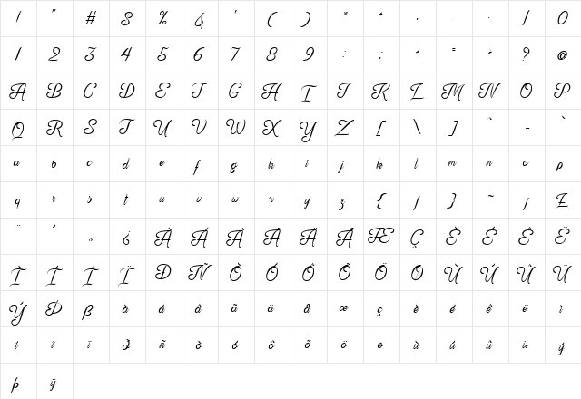 Self Deception Regular  glyph index