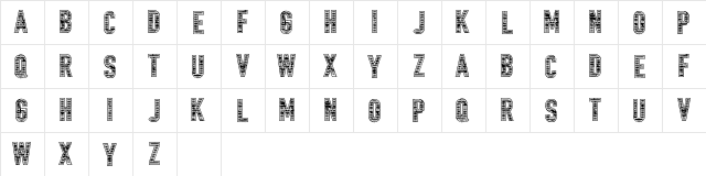 Trailer Park Lane Bold  glyph index