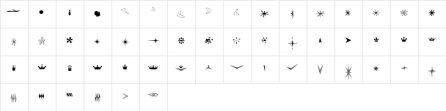 House-A-Rama Medium  glyph index