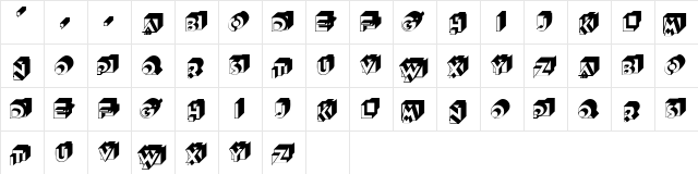 QubistSCapsSSK Regular  glyph index