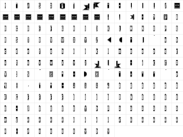 The Black Box FFP  glyph index