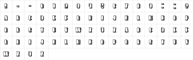 However Flat Regular  glyph index