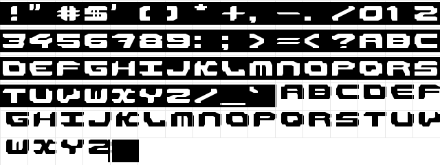 LDR#1 Regular  glyph index