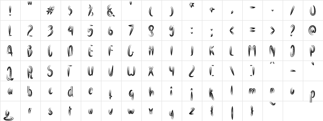 Stay Buddy Stripping  glyph index