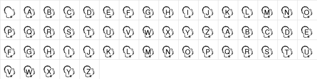 LMS Turkey Day Regular  glyph index
