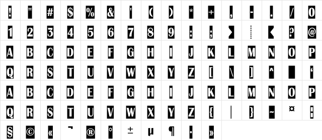 a_AlbionicTitulNrCm Regular  glyph index