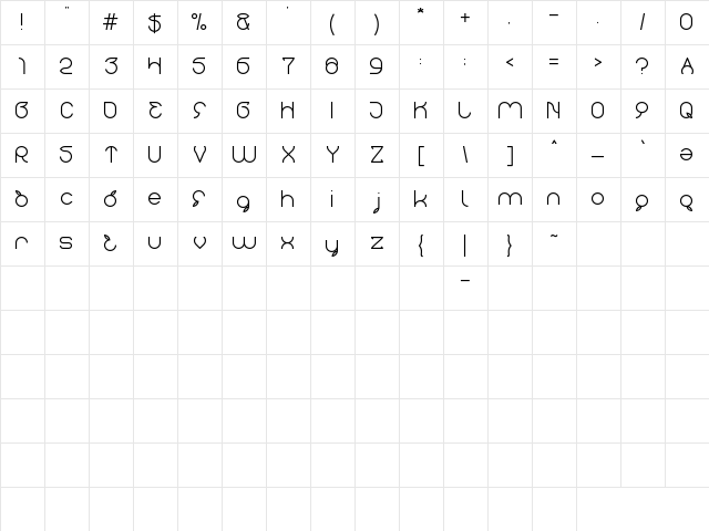 thefotosintesis Regular  glyph index