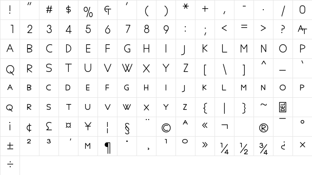 Akkadian Regular  glyph index