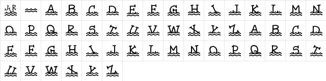 New Regular  glyph index