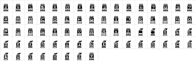 iJifutex Regular  glyph index
