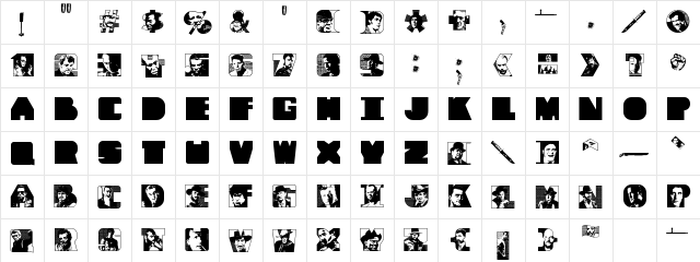 Tough Guyz Regular  glyph index