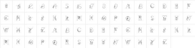 KateGreenawaysAlphabet Medium  glyph index