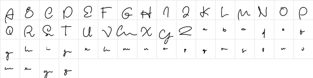 The Wonder Regular  glyph index