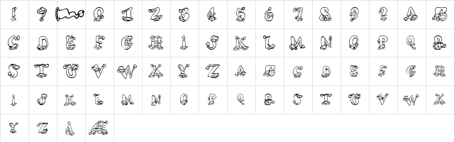 AlphaElfin Regular  glyph index