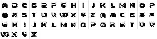 Banda Regular  glyph index