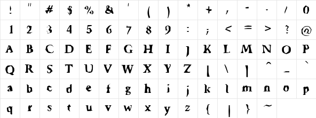 Vazhachal Best Regular  glyph index