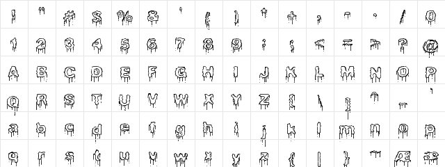 Plasma Drip Empty BRK Regular  glyph index