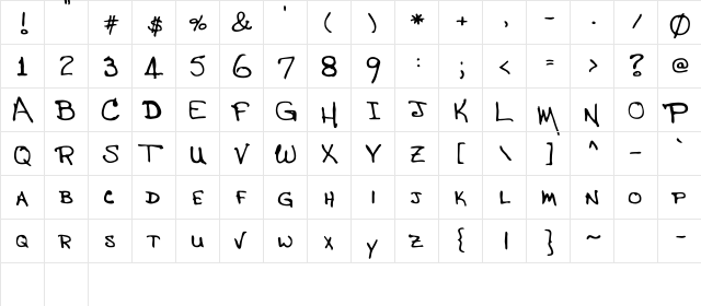 Sewell Regular  glyph index