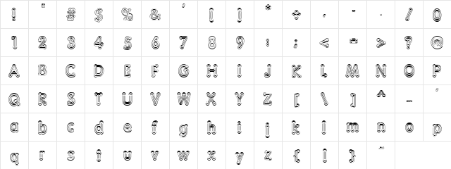 Ozone Regular  glyph index