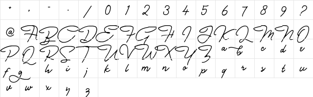 Bull Stander Free Demo Regular  glyph index