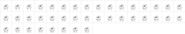 RMSSalpha Regular  glyph index