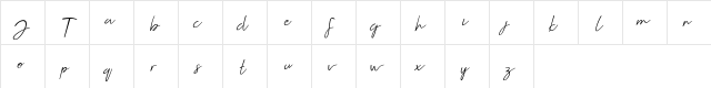Jellaine Bold  glyph index
