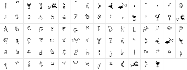 Sooth Purple Regular  glyph index