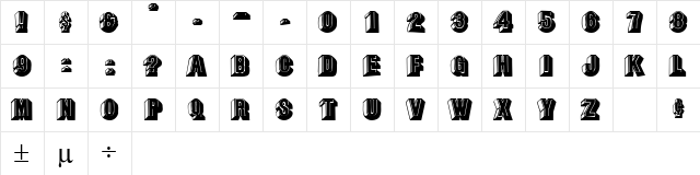 Lee Regular  glyph index