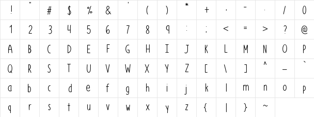 Azurite Medium  glyph index