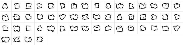 Dortmund Outline Regular  glyph index