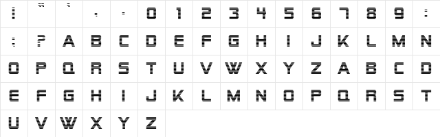 Alien Encounters Regular  glyph index