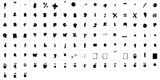 Mogadischu Regular  glyph index
