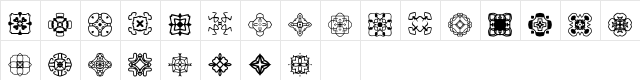 auntbats Normal  glyph index