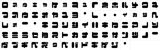 FuwafuwaFururuKS Regular  glyph index