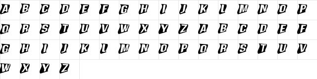 Genghis Khan framed Md Perspect Bold  glyph index