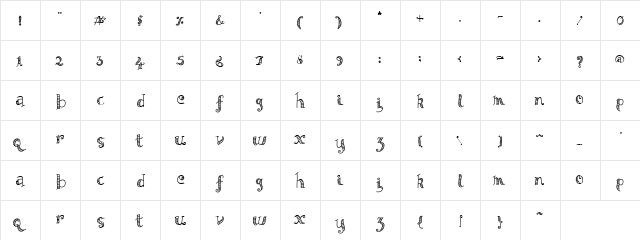 AB Exp Regular  glyph index