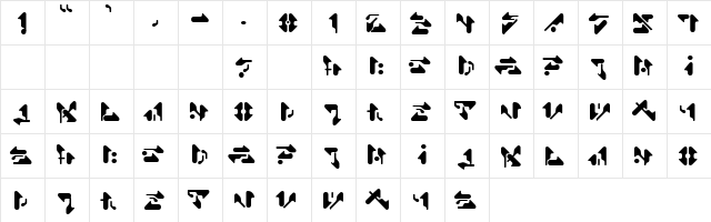 Shamen Remix Normal  glyph index